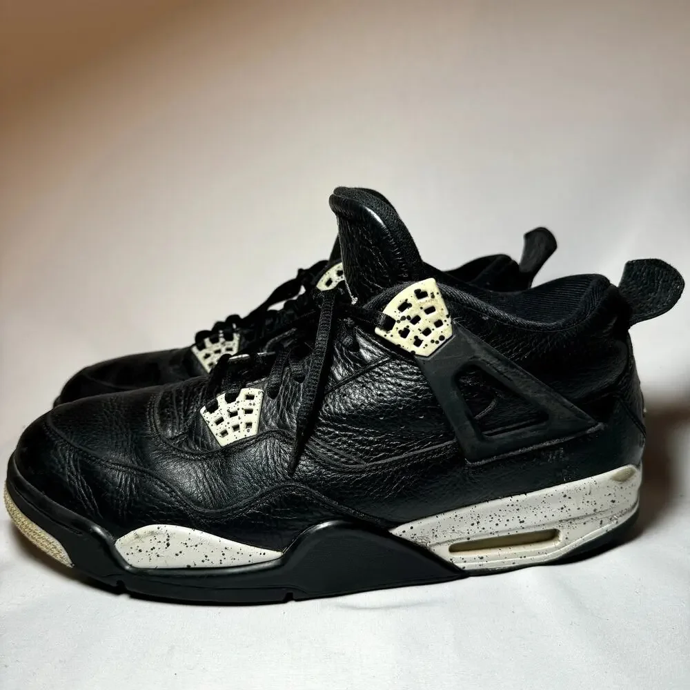 Size 12 - Nike Air Jordan 4 Retro LS Oreo 2015 Men's Shoes